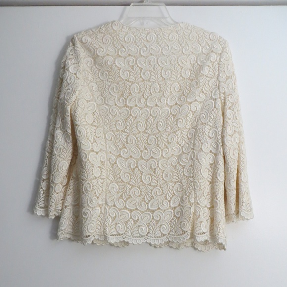 FINAL TALBOTS IVORY LACE FORMAL JACKET - Picture 4 of 4